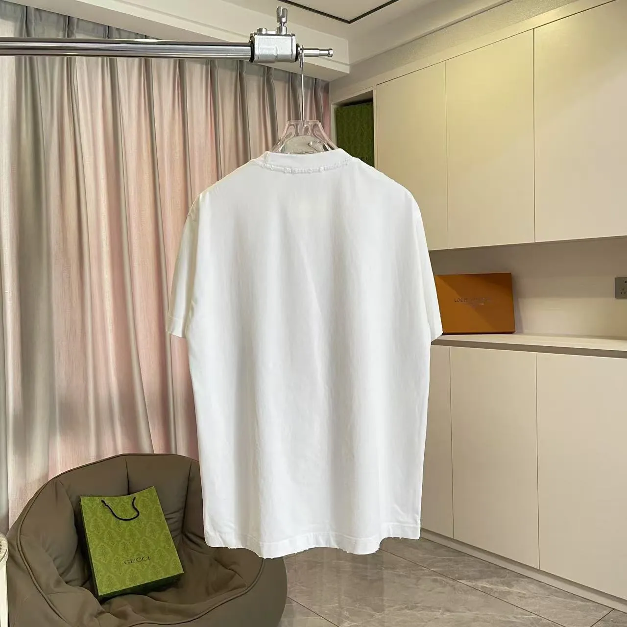 BALENCI*GA 2025 New Arrival logo 320g T Same Style Size：S M L XL XXL ：White Purple Gray